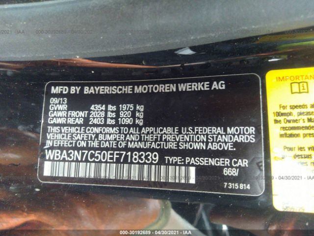 Photo 8 VIN: WBA3N7C50EF718339 - BMW 4 