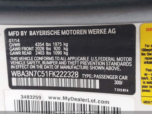 Photo 8 VIN: WBA3N7C51FK222328 - BMW 428I 