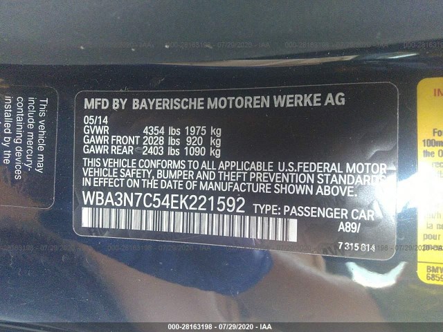 Photo 8 VIN: WBA3N7C54EK221592 - BMW 428I 