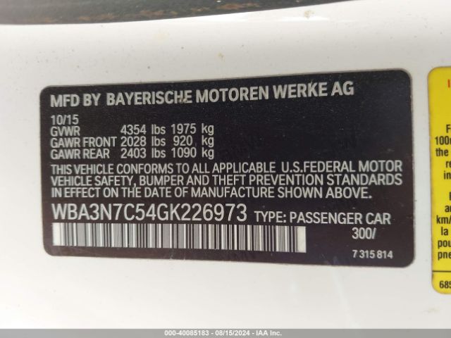 Photo 8 VIN: WBA3N7C54GK226973 - BMW 428I 