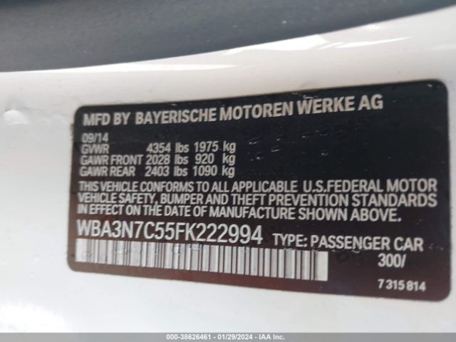 Photo 8 VIN: WBA3N7C55FK222994 - BMW 428I 