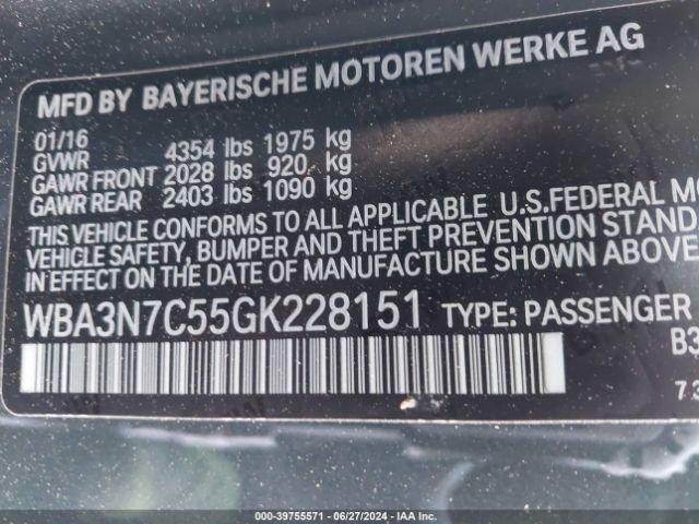 Photo 8 VIN: WBA3N7C55GK228151 - BMW 428I 