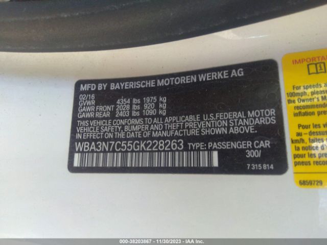 Photo 8 VIN: WBA3N7C55GK228263 - BMW 428I 