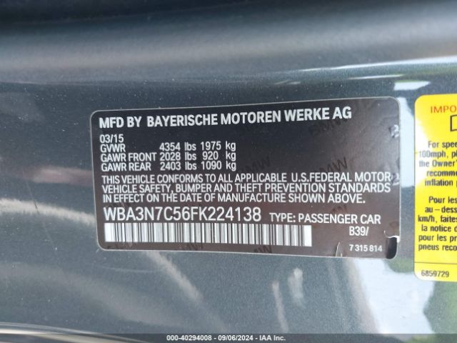 Photo 8 VIN: WBA3N7C56FK224138 - BMW 428I 