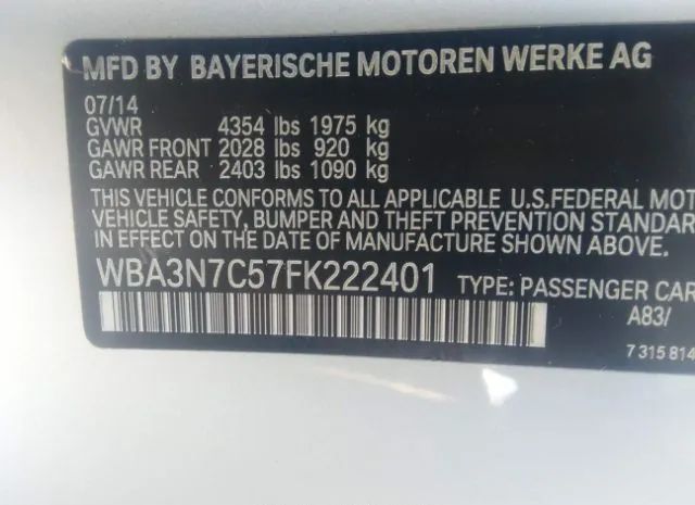 Photo 8 VIN: WBA3N7C57FK222401 - BMW 4 SERIES 