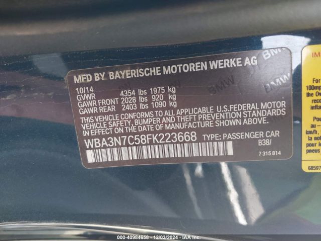 Photo 8 VIN: WBA3N7C58FK223668 - BMW 428I 