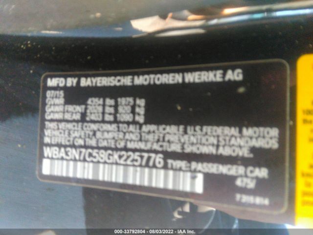 Photo 8 VIN: WBA3N7C58GK225776 - BMW 4 SERIES 