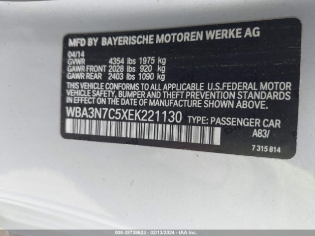 Photo 8 VIN: WBA3N7C5XEK221130 - BMW 428I 