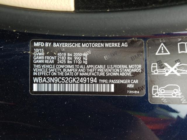 Photo 9 VIN: WBA3N9C52GK249194 - BMW 428 XI 