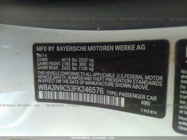 Photo 8 VIN: WBA3N9C53FK246576 - BMW 4 