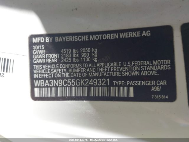 Photo 8 VIN: WBA3N9C55GK249321 - BMW 428I 