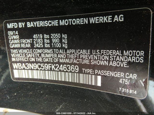 Photo 8 VIN: WBA3N9C59FK246369 - BMW 4 SERIES 