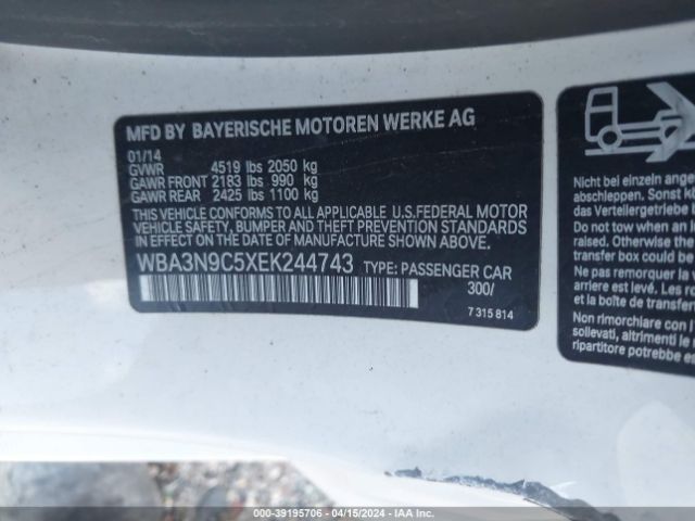 Photo 8 VIN: WBA3N9C5XEK244743 - BMW 428I 