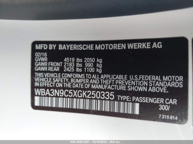 Photo 8 VIN: WBA3N9C5XGK250335 - BMW 428I 