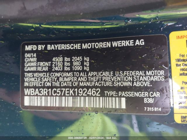 Photo 8 VIN: WBA3R1C57EK192462 - BMW 435I 