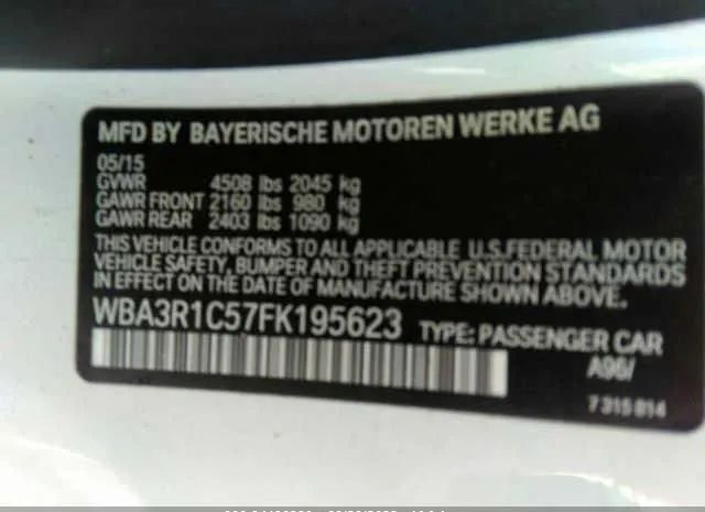 Photo 8 VIN: WBA3R1C57FK195623 - BMW 4 SERIES 