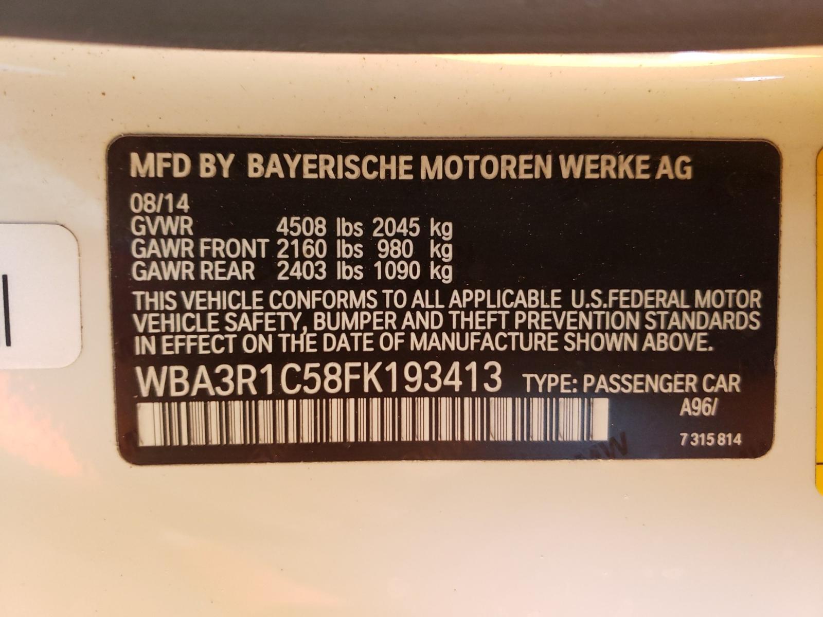 Photo 9 VIN: WBA3R1C58FK193413 - BMW 435 I 