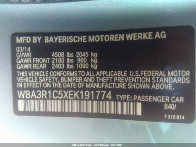 Photo 8 VIN: WBA3R1C5XEK191774 - BMW 4 SERIES 