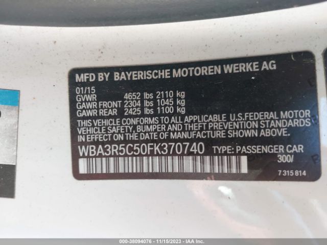 Photo 8 VIN: WBA3R5C50FK370740 - BMW 435I 