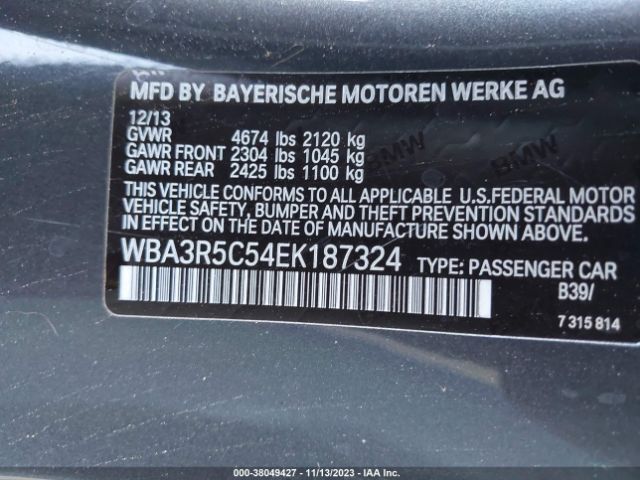 Photo 8 VIN: WBA3R5C54EK187324 - BMW 4 SERIES 