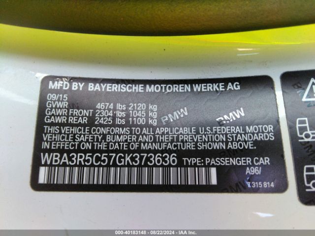 Photo 8 VIN: WBA3R5C57GK373636 - BMW 435 XI 