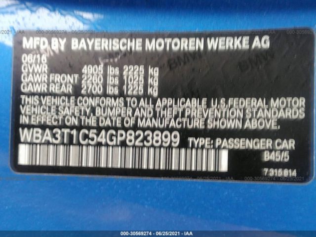 Photo 8 VIN: WBA3T1C54GP823899 - BMW 4 