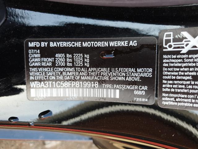 Photo 9 VIN: WBA3T1C58FP819918 - BMW 428 XI SUL 