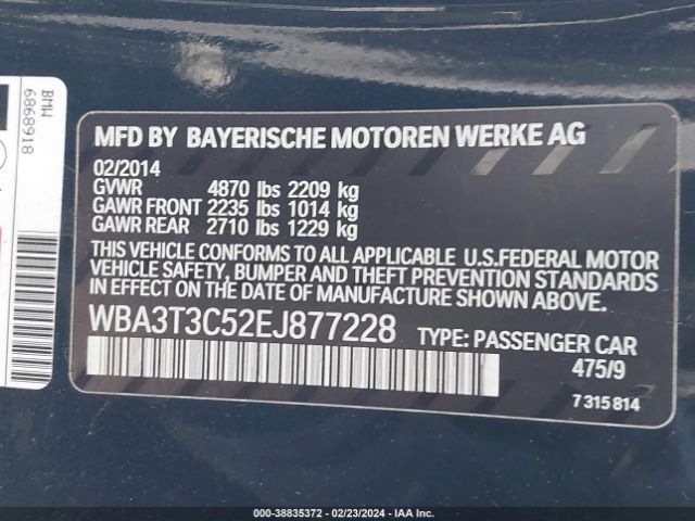 Photo 8 VIN: WBA3T3C52EJ877228 - BMW 435I 