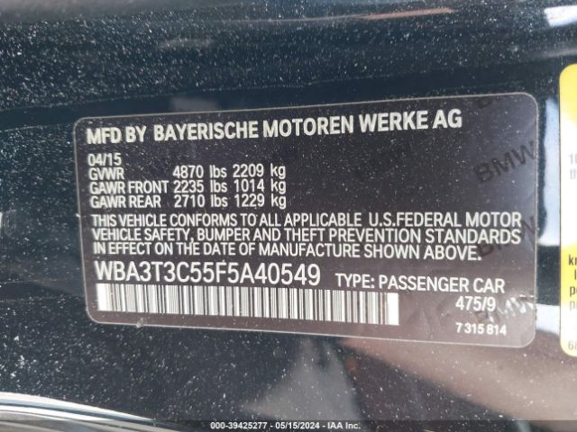 Photo 8 VIN: WBA3T3C55F5A40549 - BMW 435I 