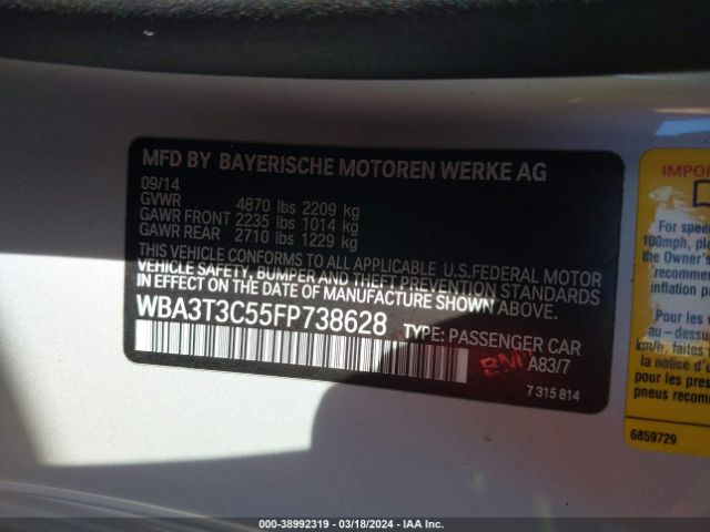 Photo 8 VIN: WBA3T3C55FP738628 - BMW 435I 