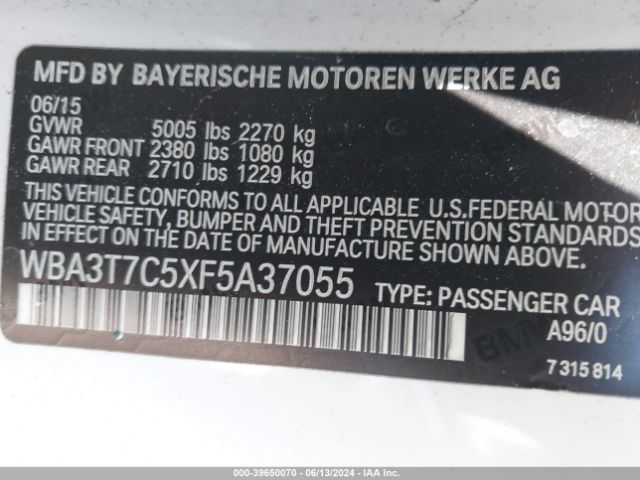 Photo 8 VIN: WBA3T7C5XF5A37055 - BMW 435I 