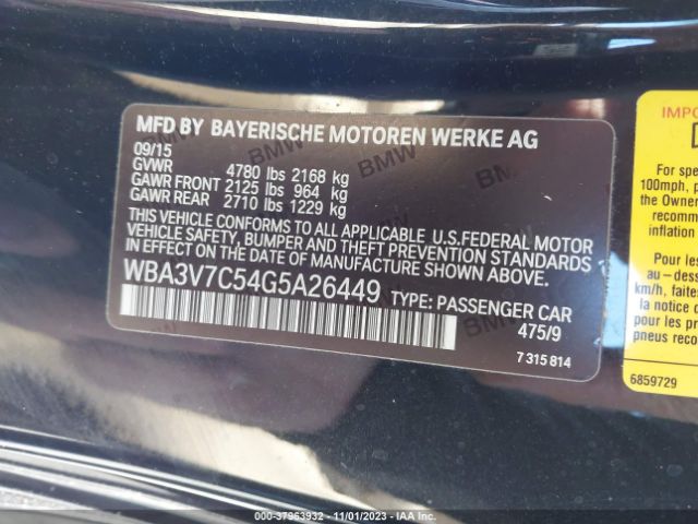 Photo 8 VIN: WBA3V7C54G5A26449 - BMW 4 SERIES 