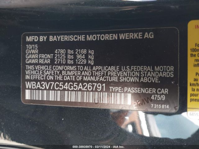 Photo 8 VIN: WBA3V7C54G5A26791 - BMW 428I 