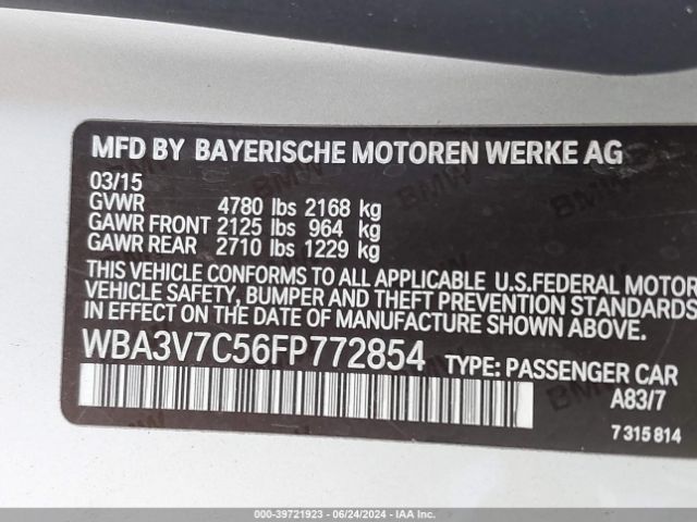 Photo 8 VIN: WBA3V7C56FP772854 - BMW 428I 