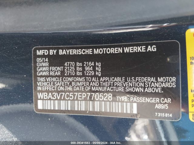 Photo 8 VIN: WBA3V7C57EP770528 - BMW 428I 