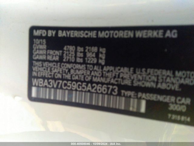 Photo 8 VIN: WBA3V7C59G5A26673 - BMW 428I 