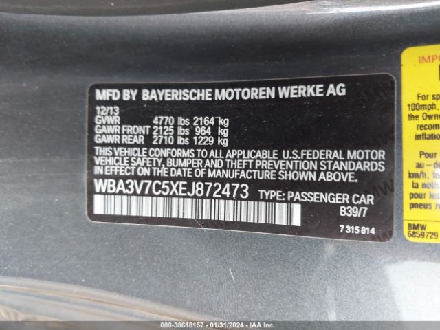 Photo 8 VIN: WBA3V7C5XEJ872473 - BMW 428I 