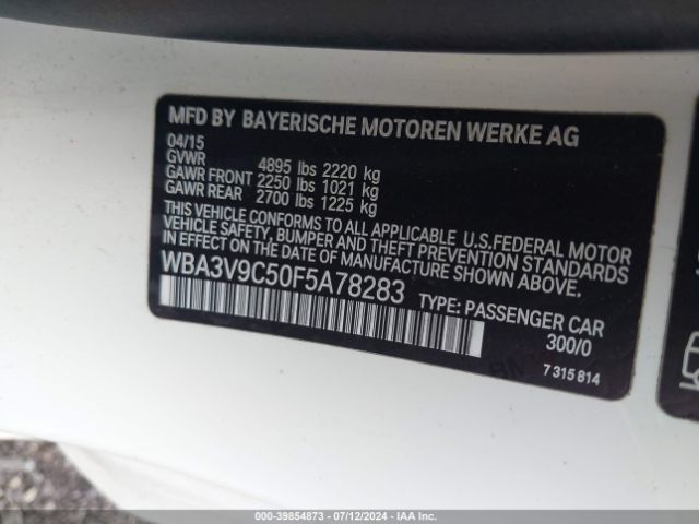 Photo 8 VIN: WBA3V9C50F5A78283 - BMW 428I 