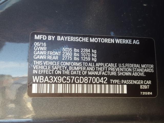 Photo 9 VIN: WBA3X9C57GD870042 - BMW 335I XDRIVE GT 