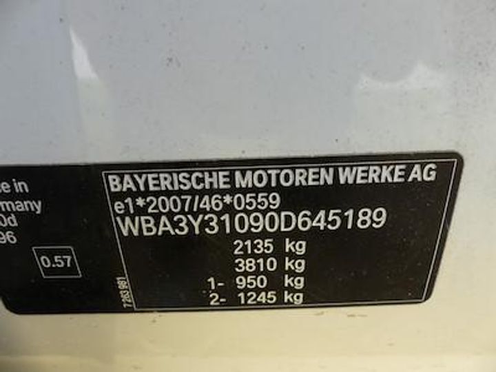 Photo 12 VIN: WBA3Y31090D645189 - BMW 3 GRAN TURISMO DIESEL 