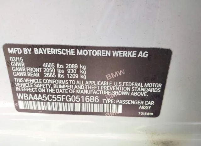 Photo 8 VIN: WBA4A5C55FG051686 - BMW 4 SERIES 