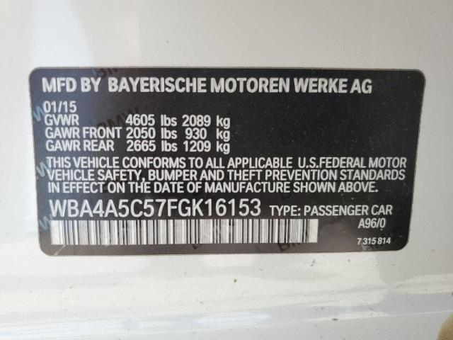 Photo 11 VIN: WBA4A5C57FGK16153 - BMW 4 SERIES 