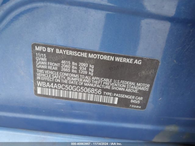 Photo 8 VIN: WBA4A9C50GG506856 - BMW 428I 