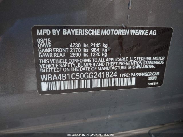 Photo 8 VIN: WBA4B1C50GG241824 - BMW 435I 