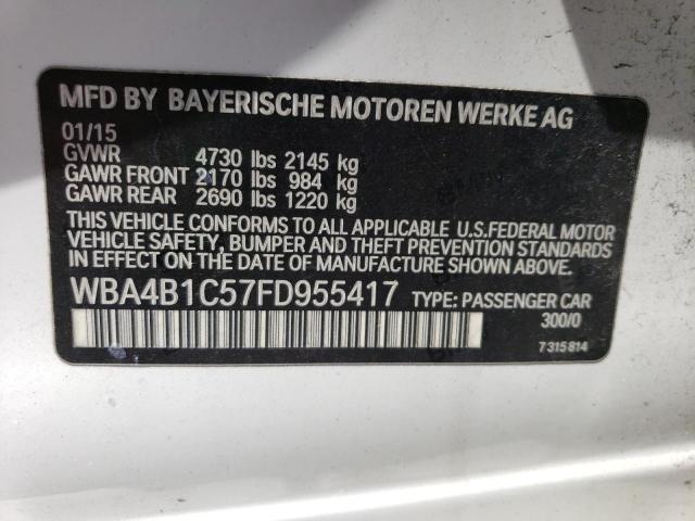 Photo 11 VIN: WBA4B1C57FD955417 - BMW 435 I GRAN 