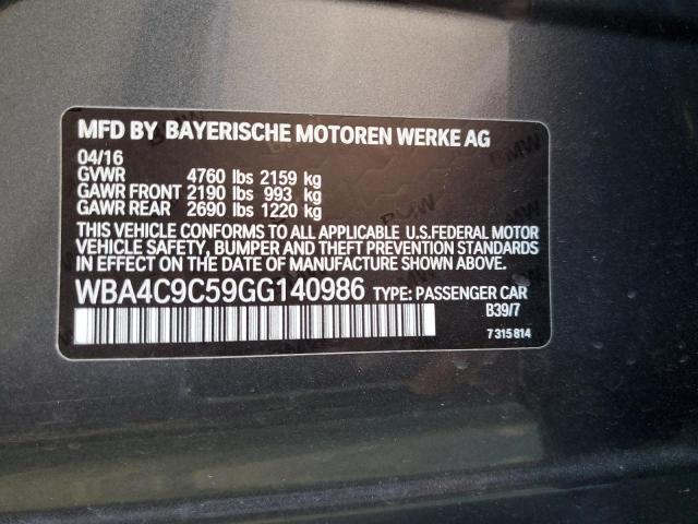 Photo 11 VIN: WBA4C9C59GG140986 - BMW 428 XI GRA 