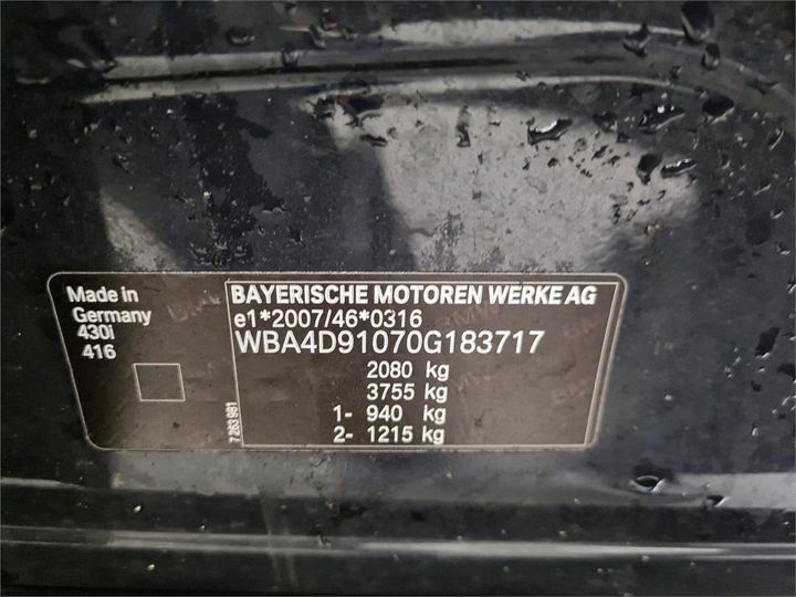 Photo 6 VIN: WBA4D91070G183717 - BMW 4 