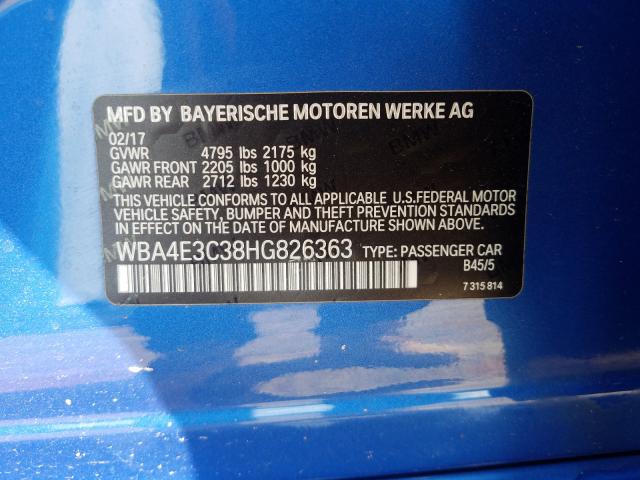 Photo 9 VIN: WBA4E3C38HG826363 - BMW 440I GRAN 