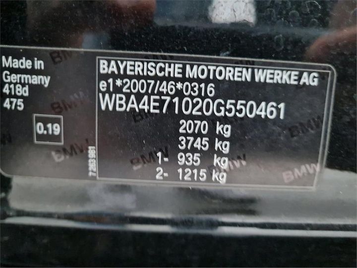 Photo 6 VIN: WBA4E71020G550461 - BMW 4 GRAN COUPE 