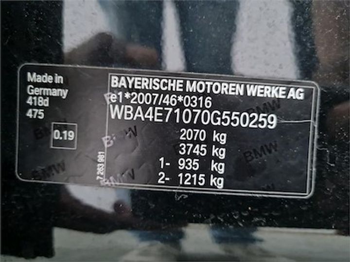 Photo 11 VIN: WBA4E71070G550259 - BMW 4 GRAN COUPE DIESEL 